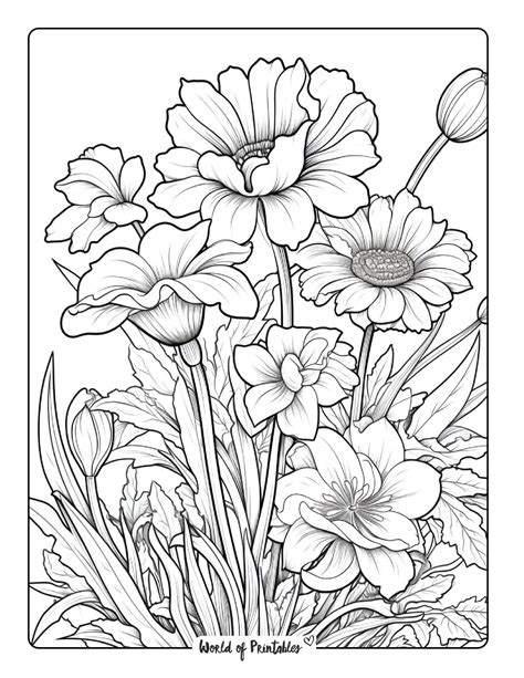 Floral Coloring Sheets