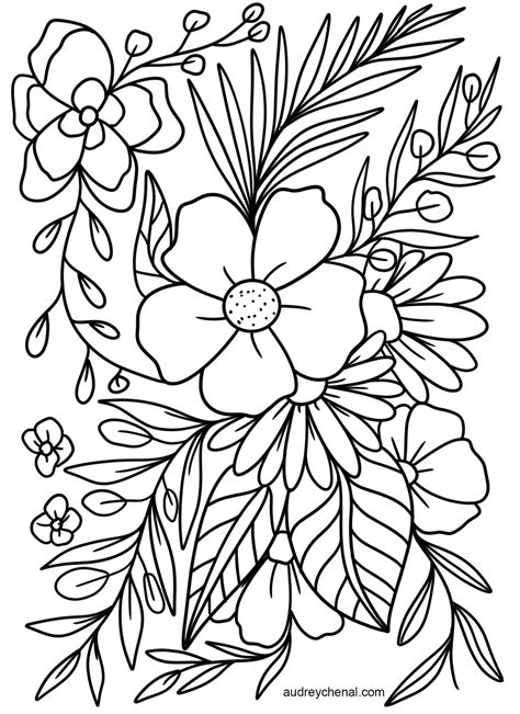 Floral Coloring Sheets