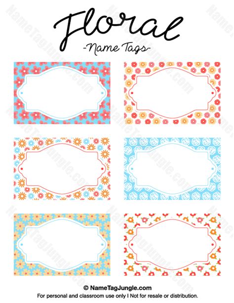 Floral Cubby Name Tags Printables Ideas 6