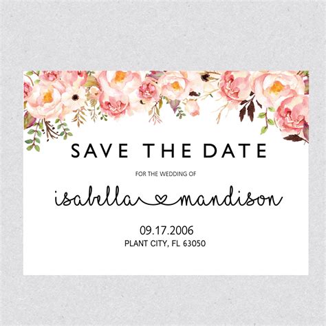 Floral Delight Save the Date Template