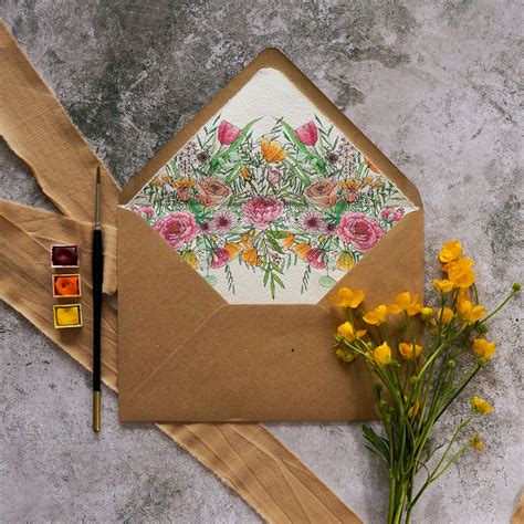 Floral Envelope Liners