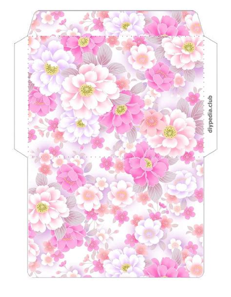 Floral Envelope Template