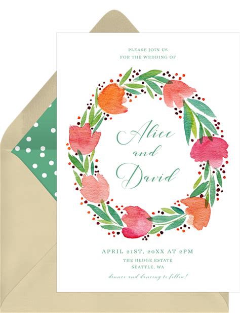 Floral Garland Invitation