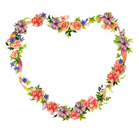 Floral Heart Border Printable