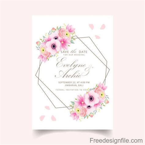 Floral Invitation Card Template