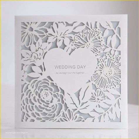 Floral laser cut invitation template