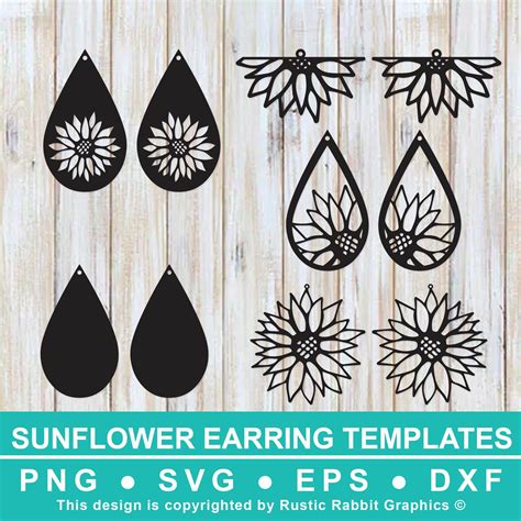 Floral Leather Earring Template