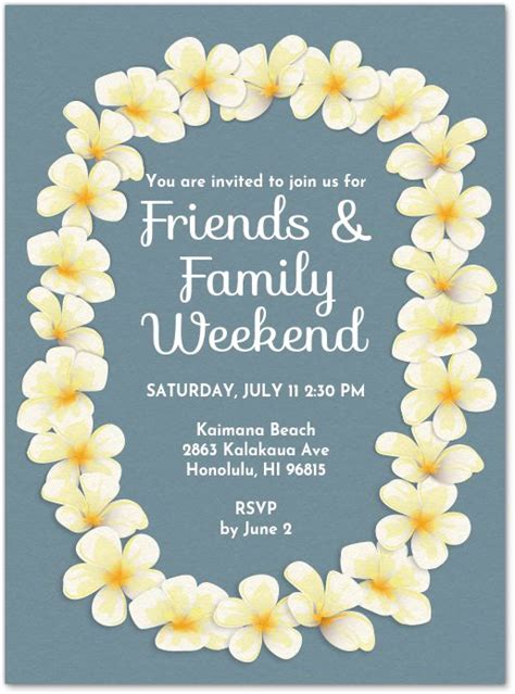 Floral Lei Invitation