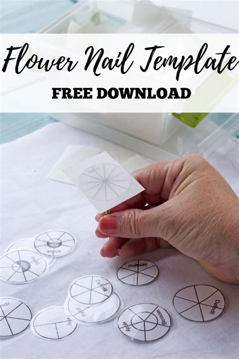 Floral nail template