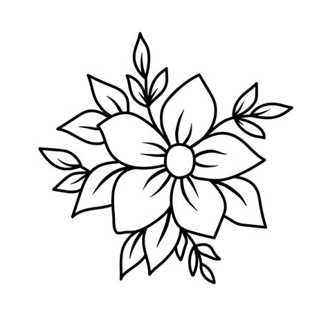 Floral Outline 5