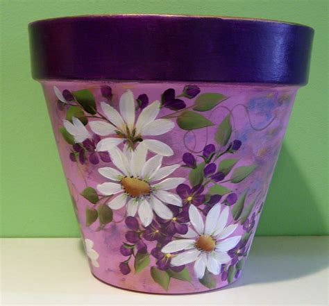 Floral pattern flower pot