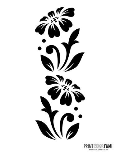 Floral pattern stencil