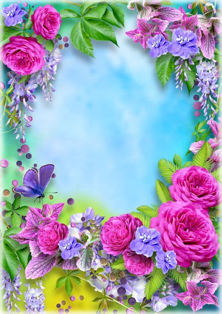 Floral Photo Frame Template