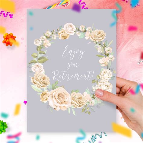 Floral Retirement Card Printable