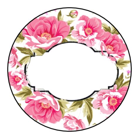 Floral Round Stickers