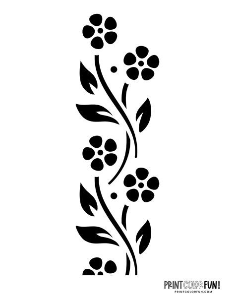 A floral stencil design