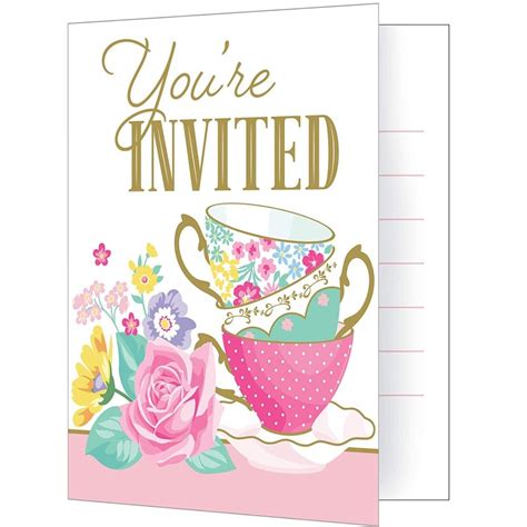 Floral Tea Party Invitation