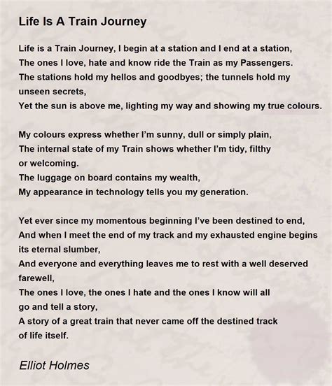 Floral Train of Life Poem