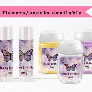 Floral and whimsical lip balm label