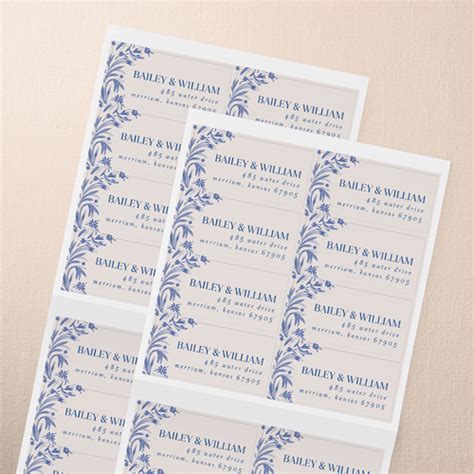 Floral Whimsy Wedding Address Labels