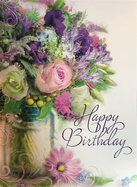 Floral Wishes Birthday Card