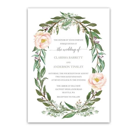 Floral Wreath Invitation