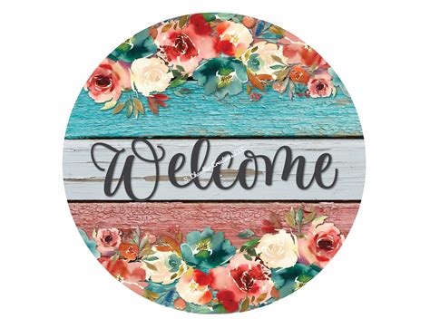 floral wreath sign