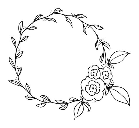 Floral Wreath Template