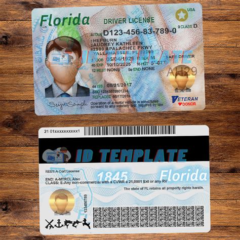 Florida Driver's License Template PDF