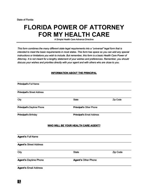 Florida Medical Power of Attorney Form