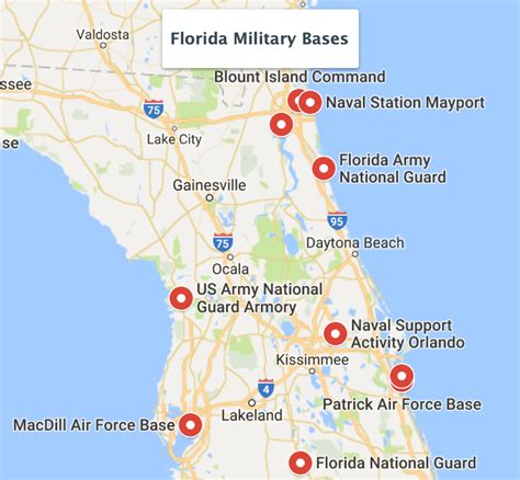 Florida Military Bases Map Locations