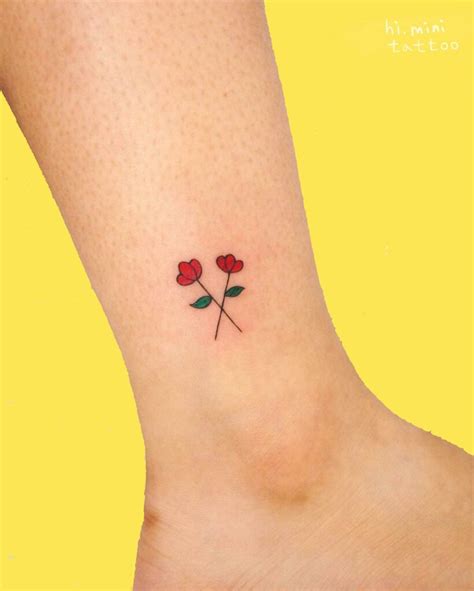 Flower ankle tattoo gallery