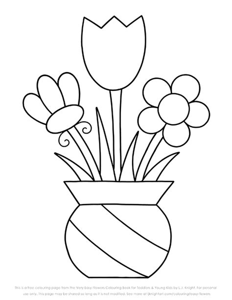 Flower Colouring Pages for Beginners