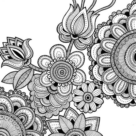 Flower Colouring Pages with Intricate Designs