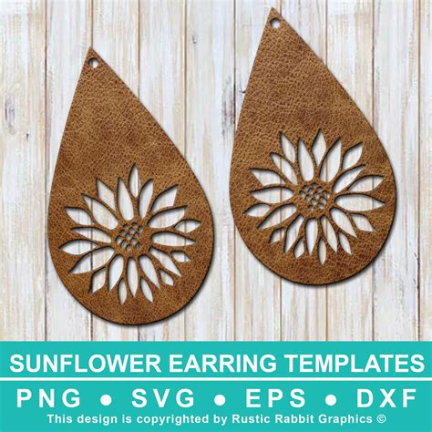 Flower Earring Template