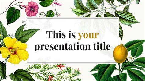 Flower Inspired Google Slides Templates Free