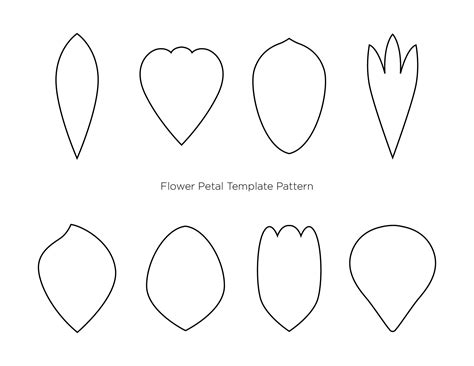 Flower Petal Template Crafting