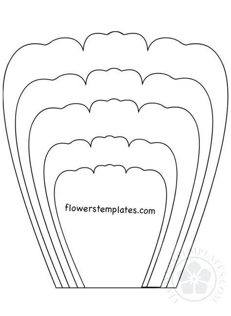 Flower Petal Template Digital