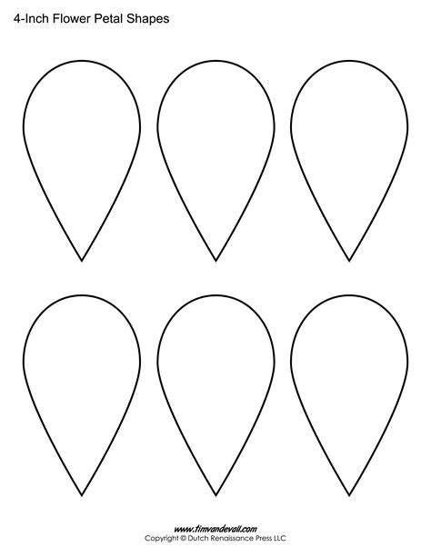 Flower Petal Template Pattern