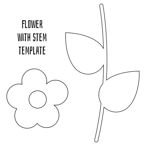 Free Flower Stem Template 2