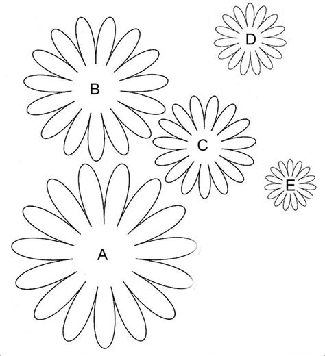 6 Petal Flower Template