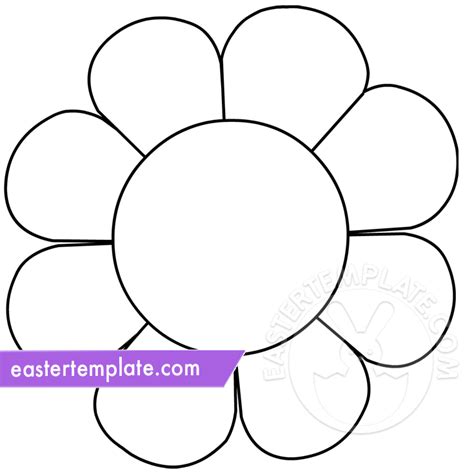 6 Petal Flower Template with Markers