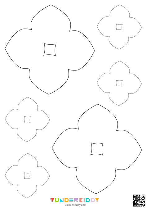 A simple flower template with multiple petals.