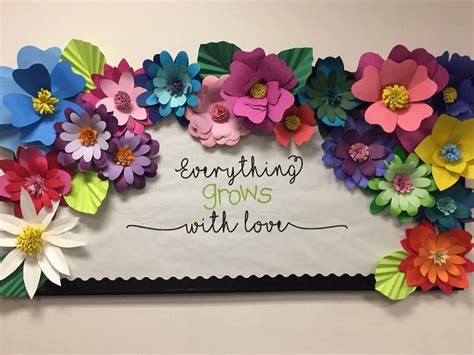 Flower Template Bulletin Board Design 3