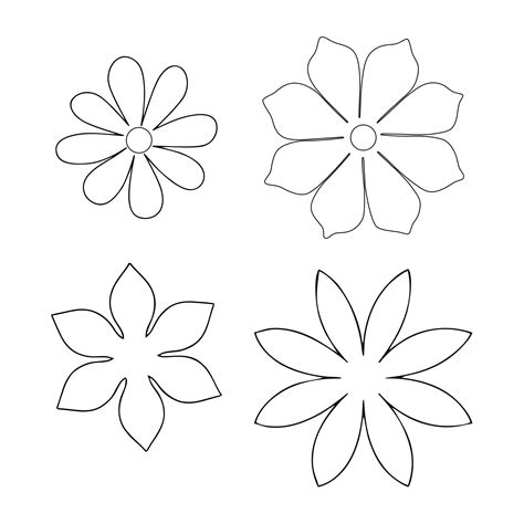 Flower templates for crafting