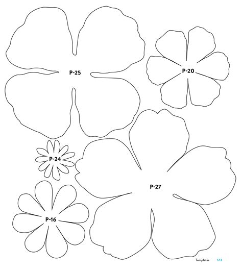 Flower template for crafting 4