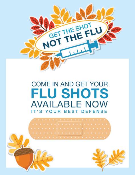 flu shot flyer template design