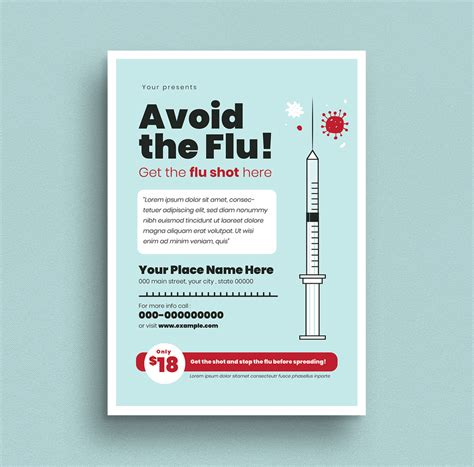 flu shot flyer template design tips