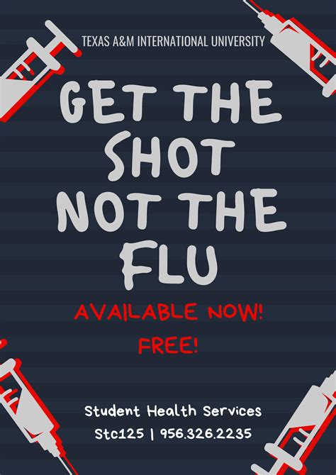 flu shot flyer template for children