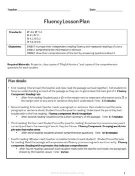 Fluency Lesson Plan Image